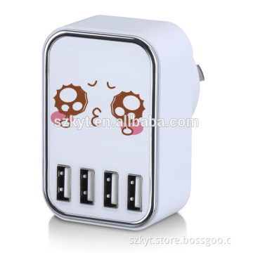 Mobile accessories 4 USB port wall charger, EU wall charger